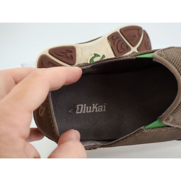 Olukai Nohea Mesh Shoe Men's Size 10 Tan Brown Loafer Casual Slip On Convertible - Picture 9 of 10